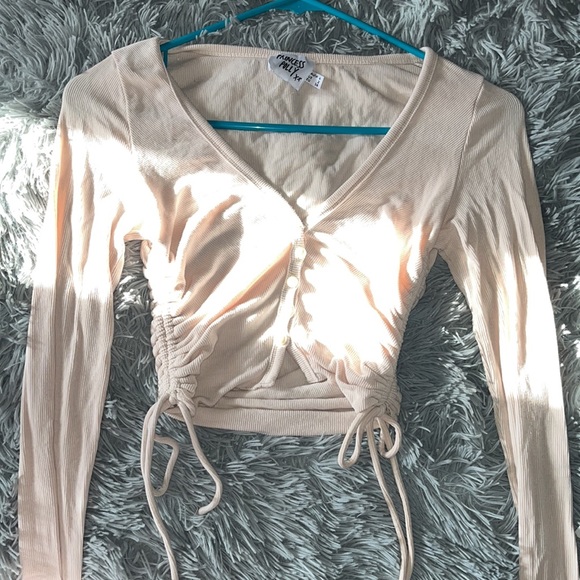 Princess Polly Bridgetown Top Beige size US2 - Picture 2 of 4